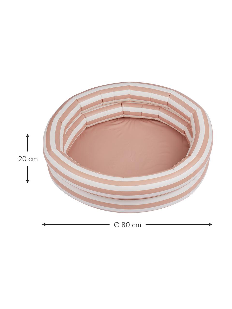 Detský bazénik Leonore, Plast (PCV), Bledoružová, biela, Ø 80 x V 20 cm