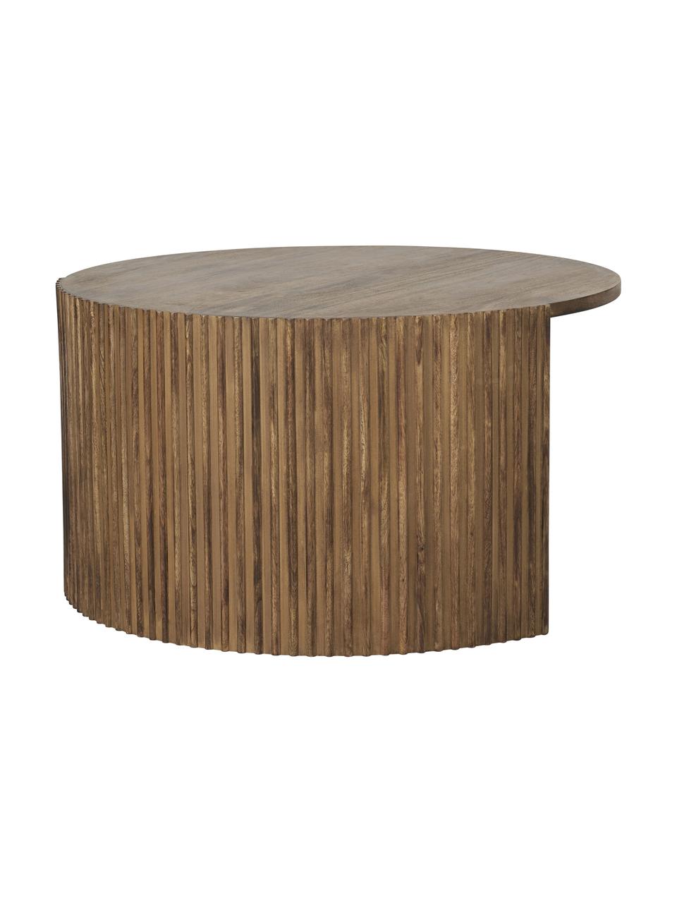 Couchtisch Bisselina aus Mangoholz, Mangoholz, Mangoholz, Ø 80 cm