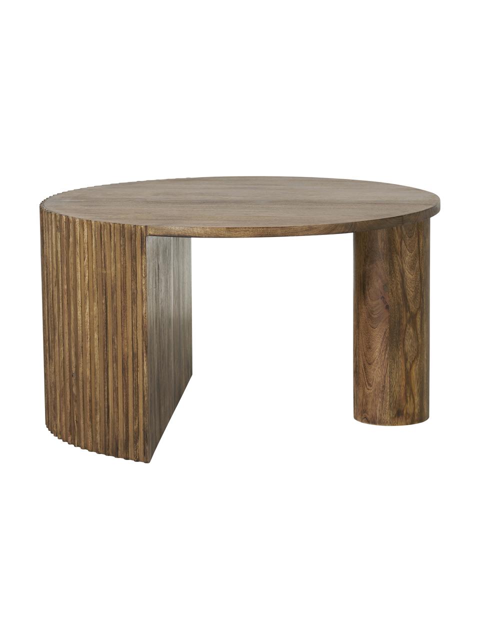 Salontafel Bisselina van mangohout, Mangohout, Mangohout, Ø 80 cm