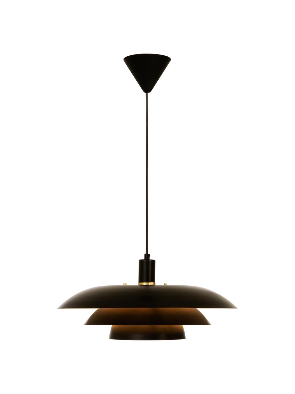 Závěsné svítidlo Epsilion, Černá, Ø 45 cm, V 21 cm