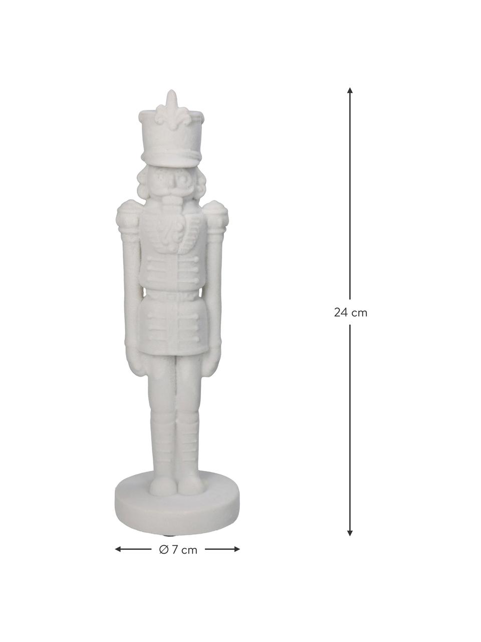 Dekorativní figurka Nutcracker, Polyresin, Bílá, Ø 7 cm, V 24 cm
