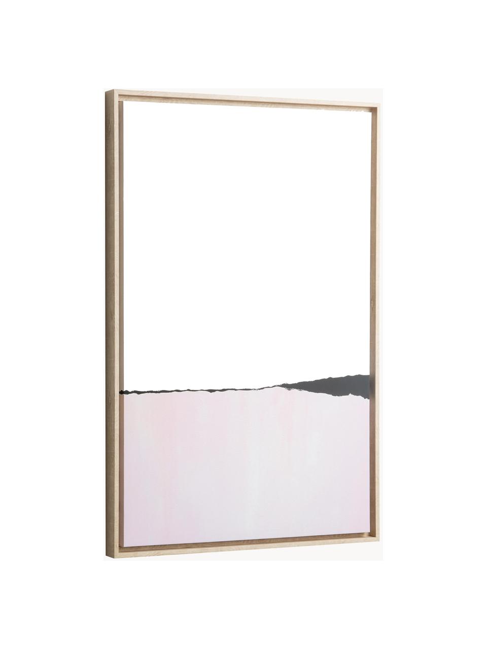 Gerahmter Digitaldruck Wrigley, Rahmen: Mitteldichte Holzfaserpla, Bild: Leinwand, Hellrosa, Weiß, B 60 x H 90 cm