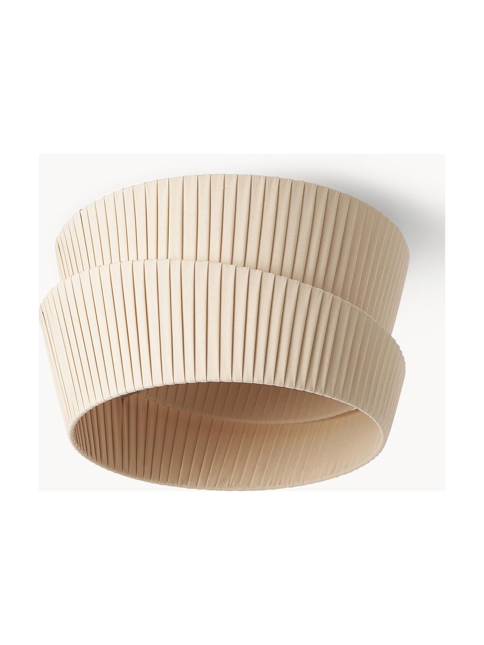 Wandlamp Nyla met asymmetrische lampenkap, Lampenkap: linnen, Beige, Ø 45 x H 28 cm