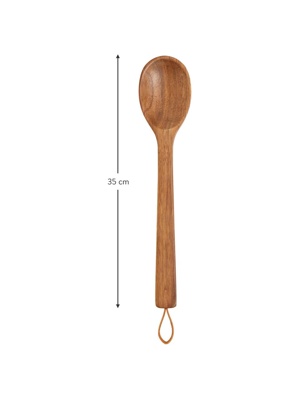 Set mestoli da cucina in legno d'acacia Woody 3 pz, Posate: legno d'acacia, Legno di acacia, Lung. 35 cm