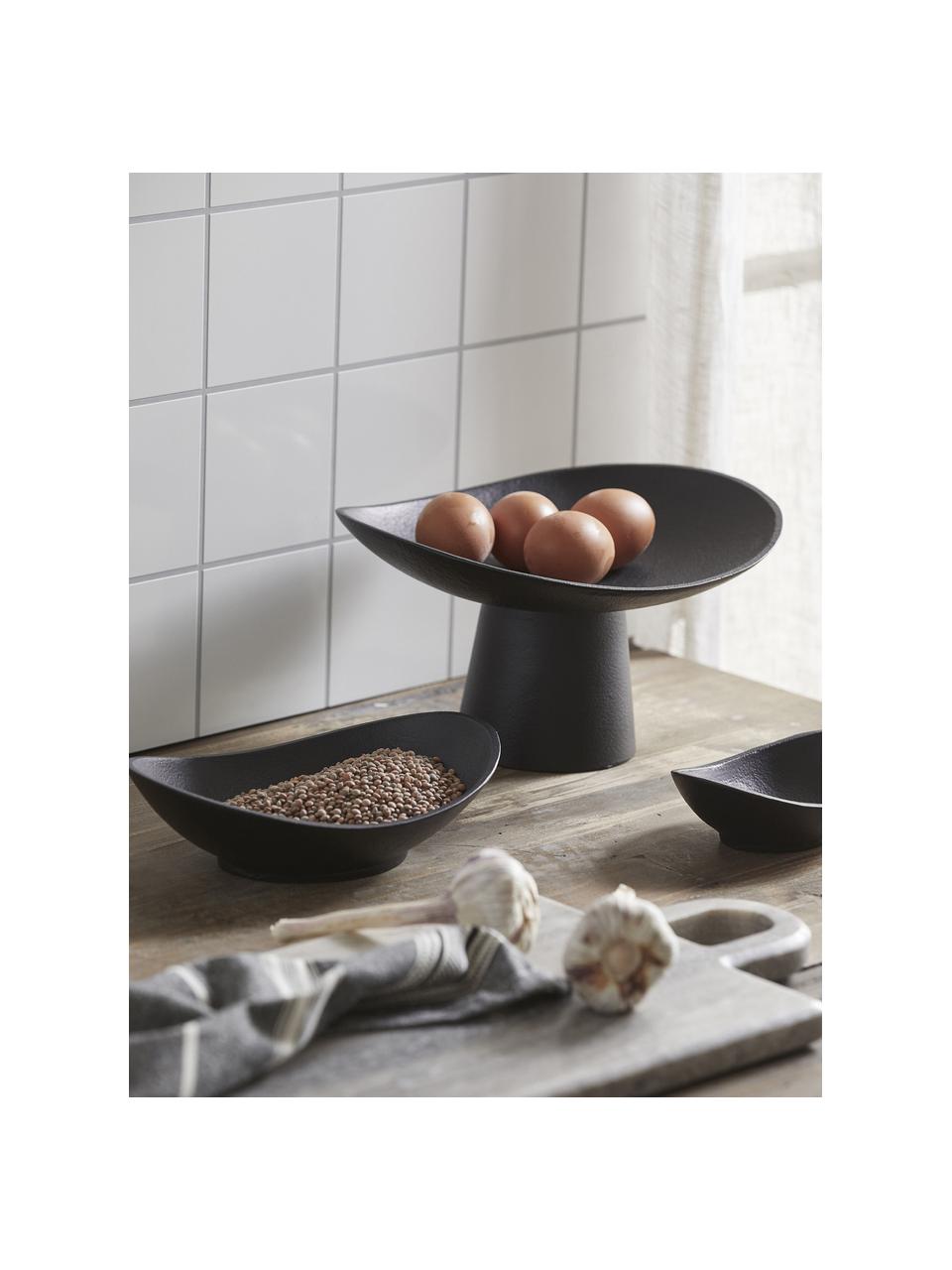 Oválná mísa Kepel, Potažený hliník, Černá, D 21 cm, Š 15 cm
