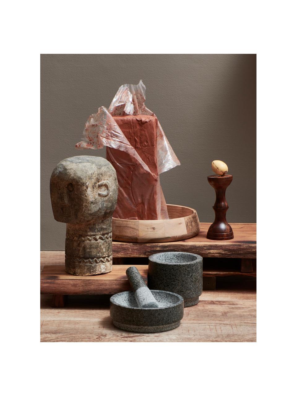 Mortier et pilon en granit Grido, Granit, Gris, marbré, Ø 19 x haut. 13 cm