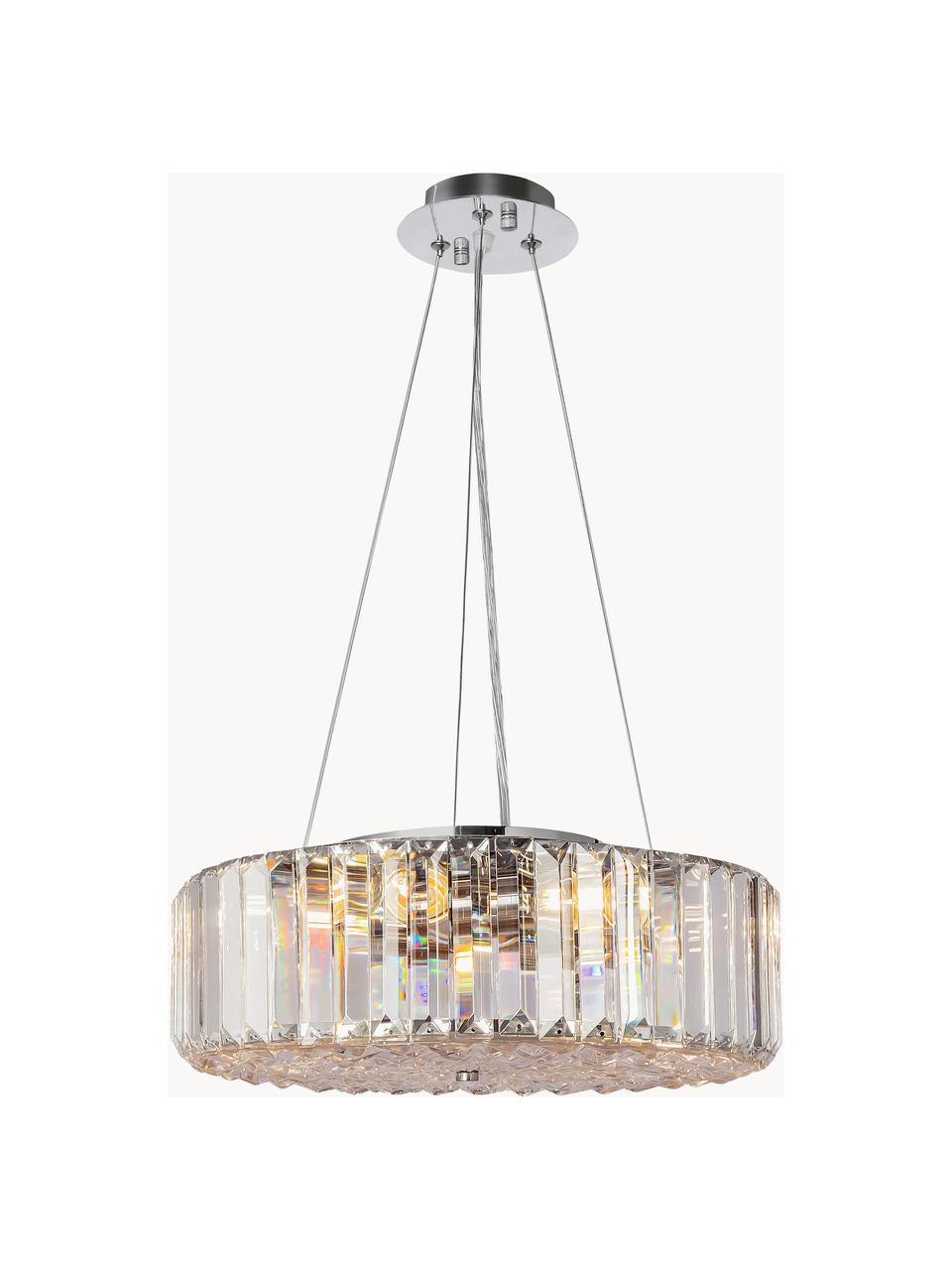 Lampa wisząca Recinto, Transparentny, odcienie srebrnego, Ø 40 x W 26 cm