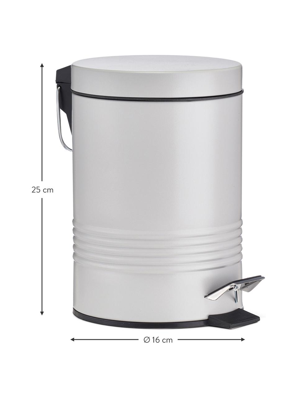 Papelera de baño Sam, Gris, 3 L