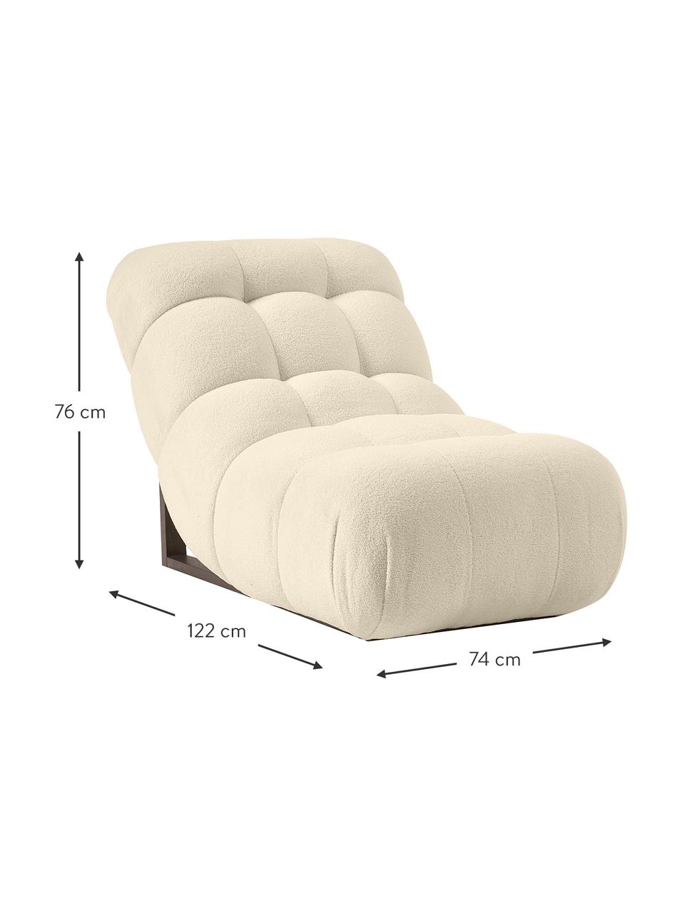 Plyšové kreslo Stanley, Plyšová krémovobiela, Š 74 x H 122 cm