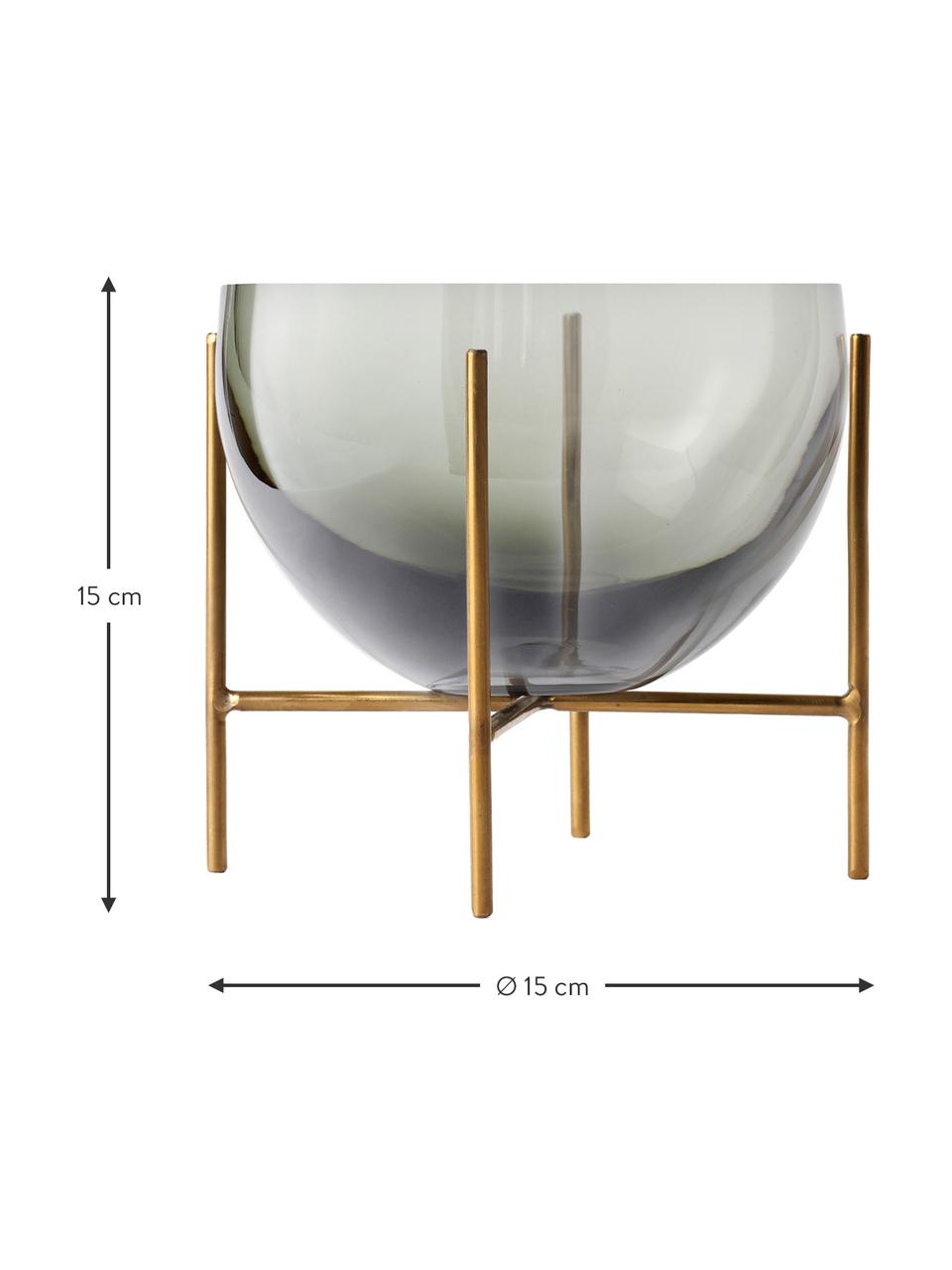 Coupe design Échasse Ø 15 cm, Laiton, gris, Ø 15 x haut. 15 cm