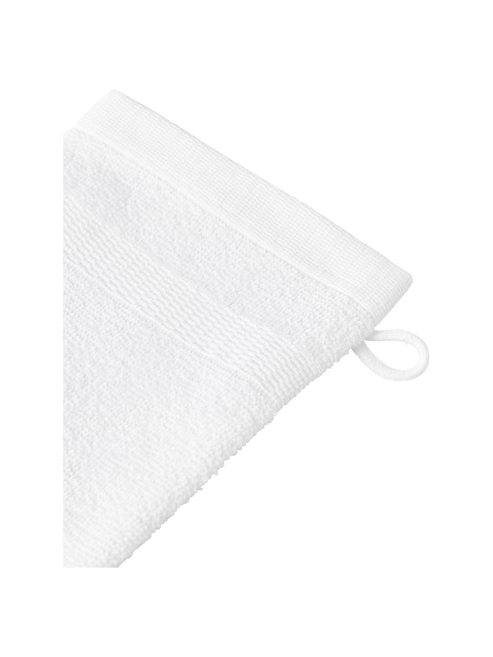 Rękawica kąpielowa z bawełny Camila, 2 szt., Biały, S 16 x W 22 cm