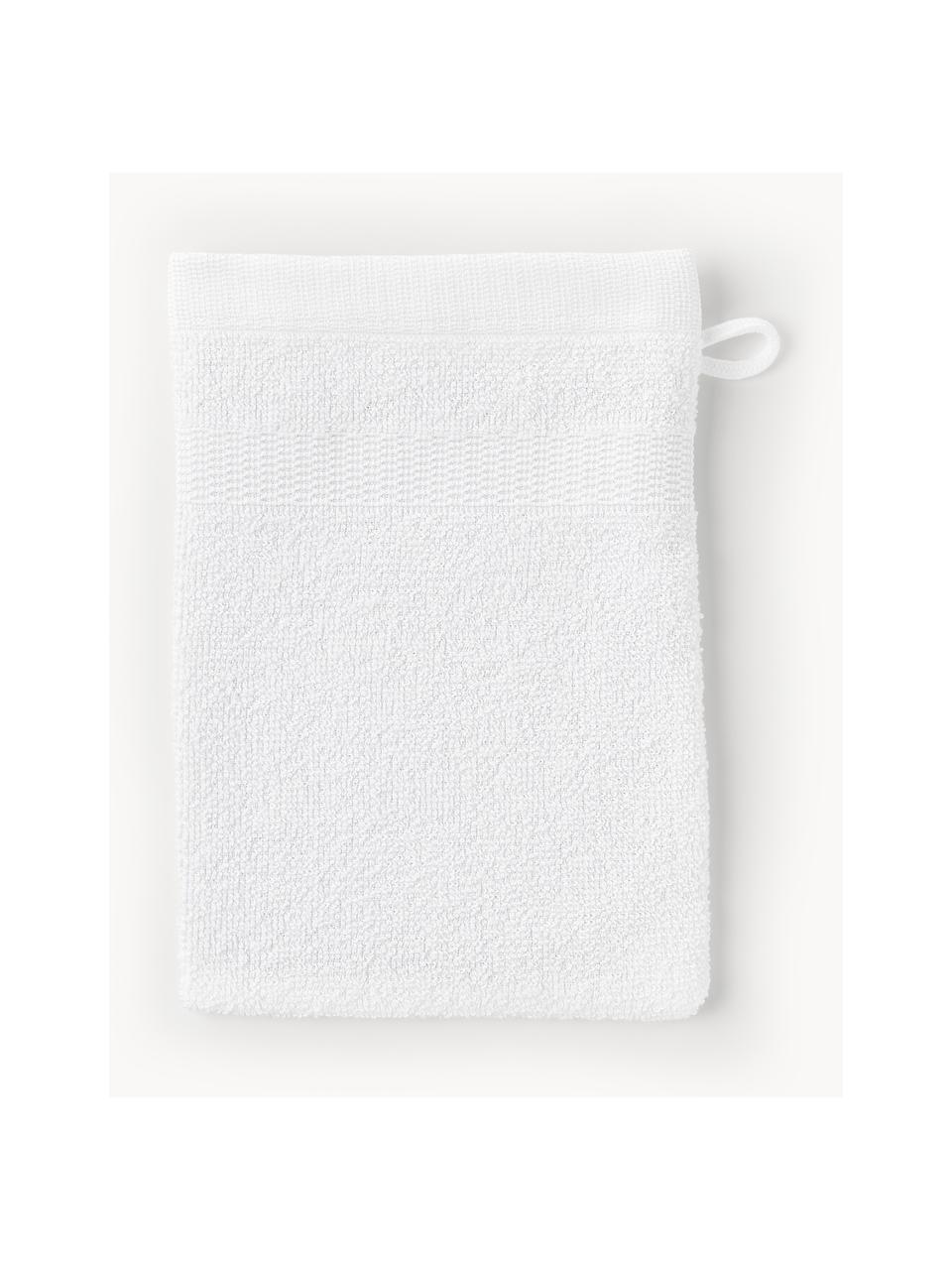 Rękawica kąpielowa z bawełny Camila, 2 szt., Biały, Rękawica kąpielowa, S 16 x D 22 cm