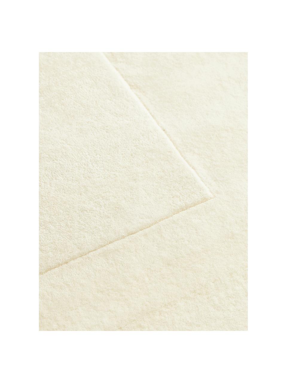 Alfombra artesanal de lana Gwyneth, 100% lana con certificado RWS
 
Las fibras pueden desprenderse de las alfombras de lana en las primeras semanas de uso, pero esto se reduce con el uso diario y se reduce la formación de pelusas., Blanco Off White, An 160 x L 230 cm (Tamaño M)