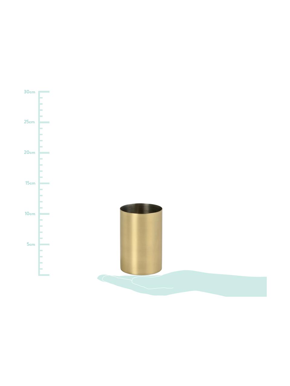 Vaso cepillo de dientes Onyar, Acero inoxidable, recubierto, Latón, Ø 7 x Al 10 cm