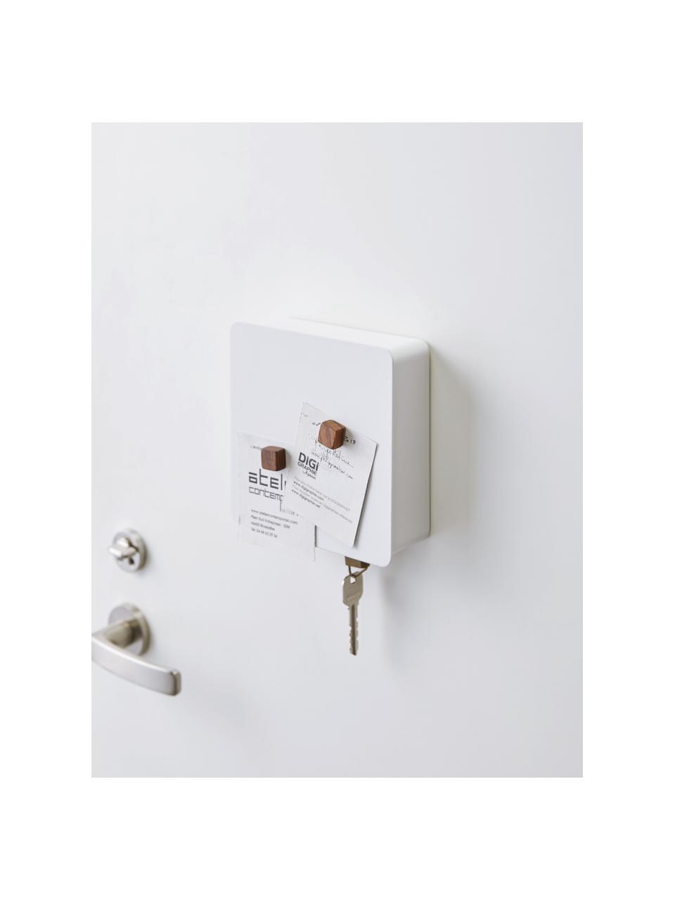 Boîte à clés avec dos magnétique Rin, Acier, revêtement par poudre, Blanc, larg. 16 x prof. 16 cm