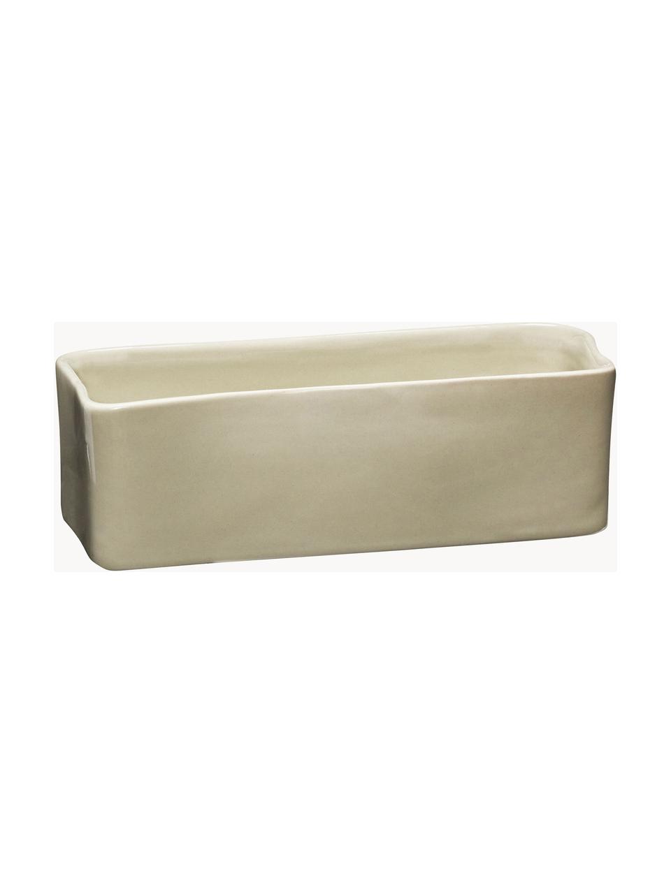 Organizador artesanal Amare, Polvo de piedra, Beige claro, verde, An 23 x Al 8 cm