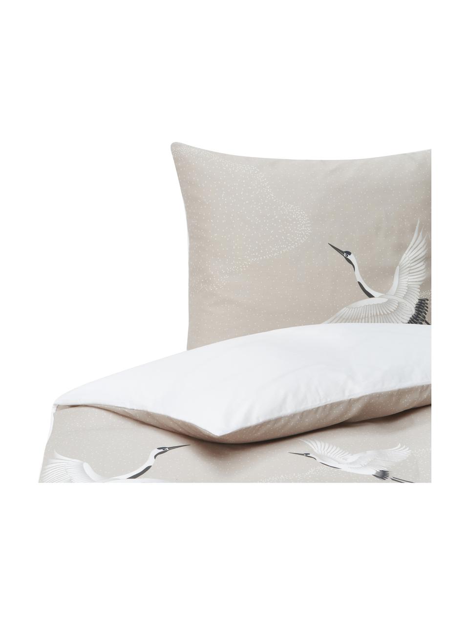 Housse de couette satin de coton Yuma, Beige, larg. 200 x long. 200 cm