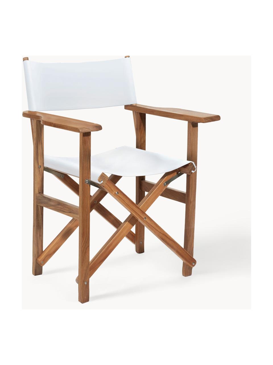 Skládací zahradní židle Director, Bílá, dřevo, Š 64 cm, H 51 cm