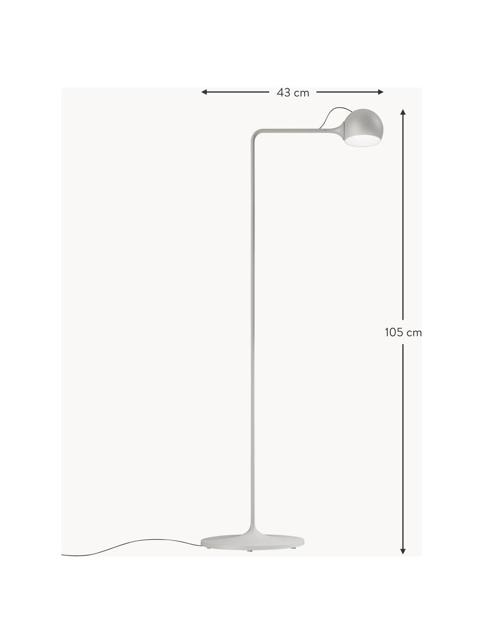 Kleine verstellbare LED-Leselampe Ixa, dimmbar, Greige, H 105 cm