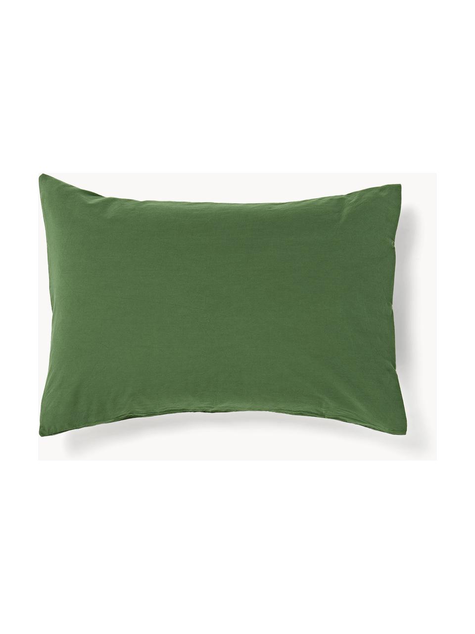 Taie d'oreiller jacquard avec motif de Noël Sanvi, Vert foncé, larg. 50 x long. 70 cm