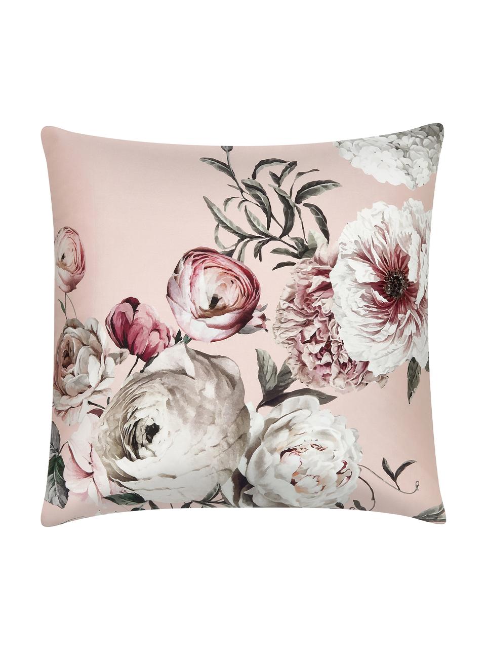 Taie d'oreiller satin de coton Blossom, 2 pièces 65x65 cm, Rose, 65 x 65 cm