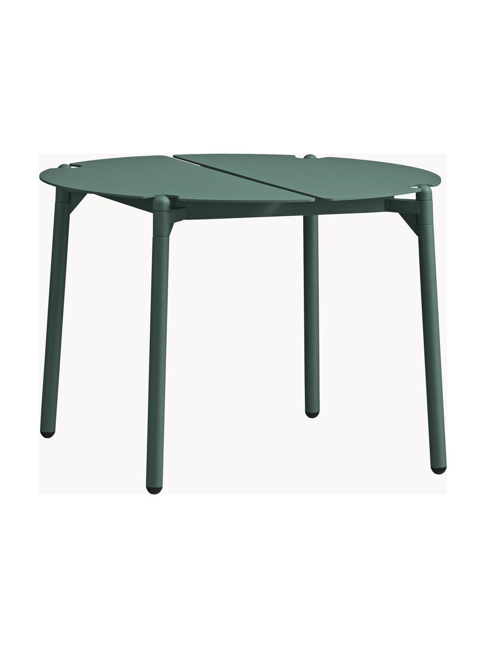 Mesa de centro de jardín redonda de metal Novo, Acero recubierto, Verde oscuro, Ø 50 cm