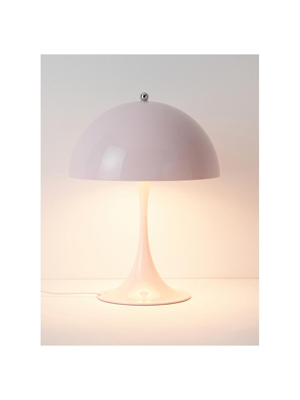 Lampada da tavolo a LED con luce regolabile e timer Panthella, alt. 34 cm, Paralume: acciaio rivestito, Struttura: alluminio rivestito, Acciaio rosa chiaro, Ø 25 x Alt. 34 cm