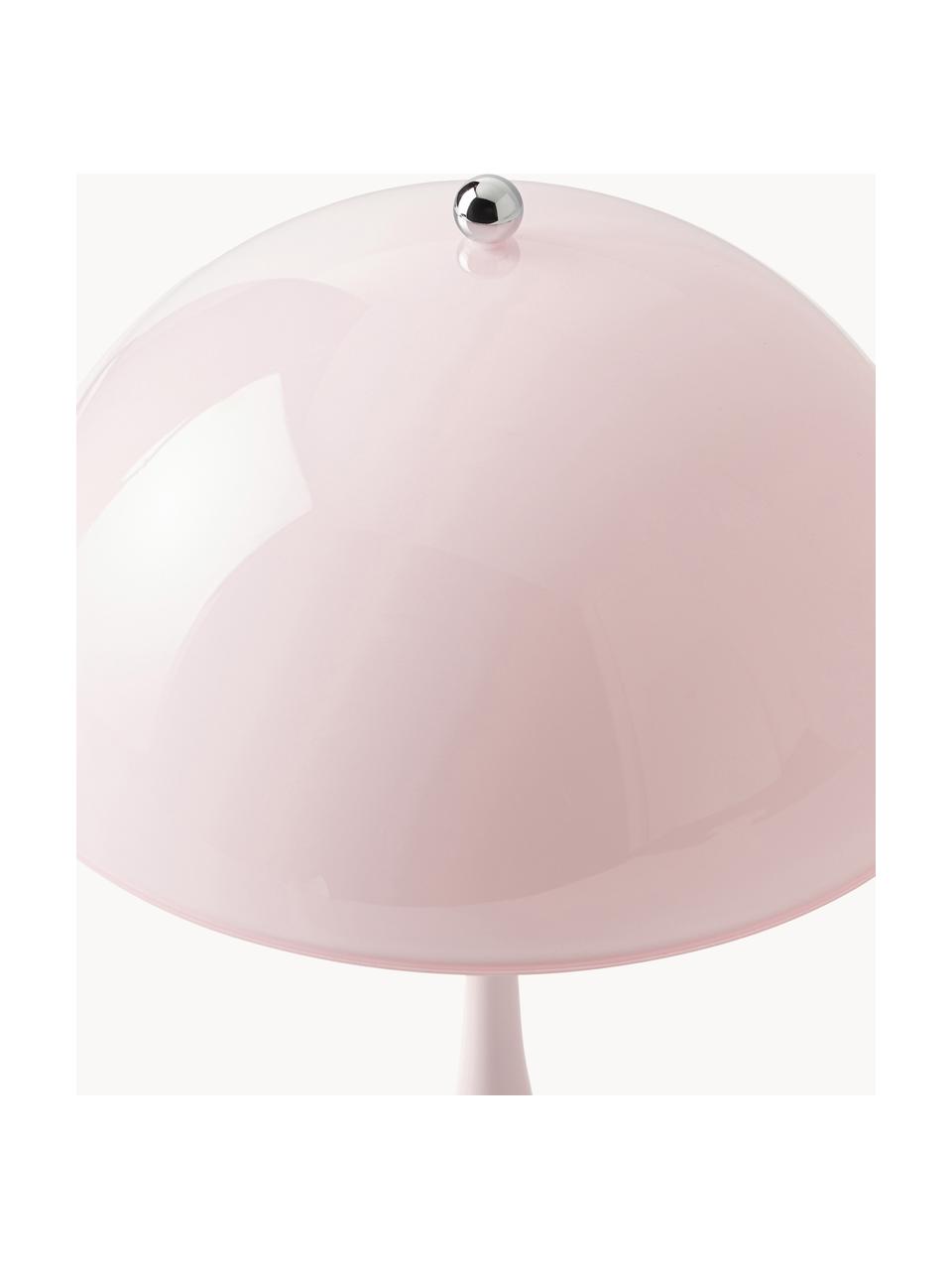Lampe à poser LED à intensité variable avec fonction minuterie Panthella, haut. 34 cm, Acier rose pâle, Ø 25 x haut. 34 cm