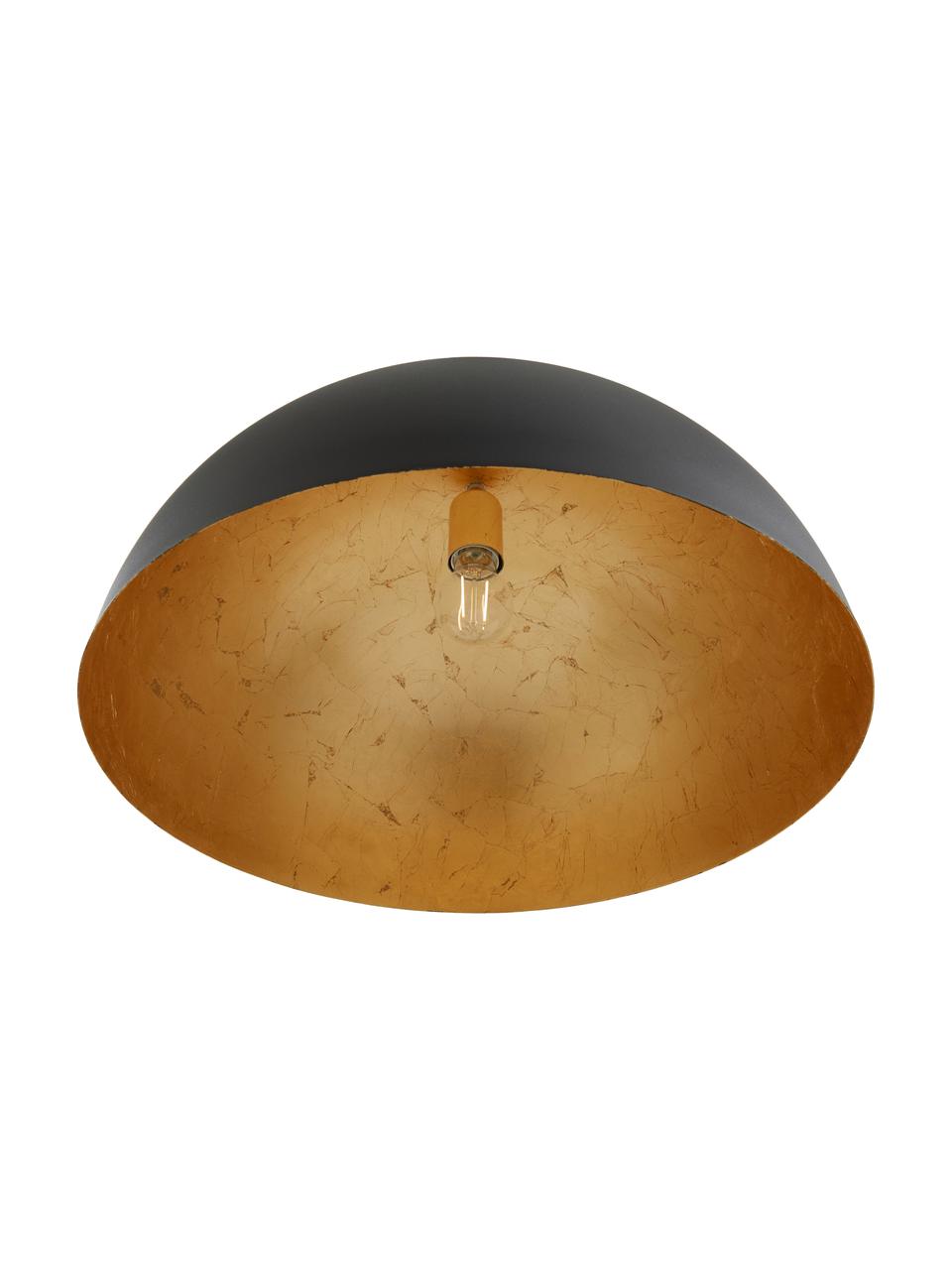 Závěsné svítidlo Brad, Černá, zlatá, ∅ 38 cm, V 18 cm