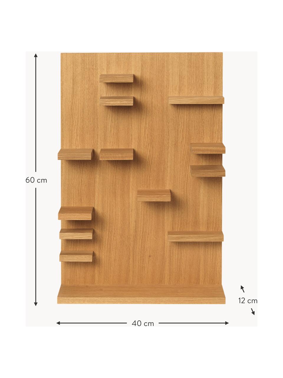 Wandregal Parade aus Eichenholz, Korpus: Eichenholzfurnier, geölt,, Eichenholz, B 40 x H 60 cm