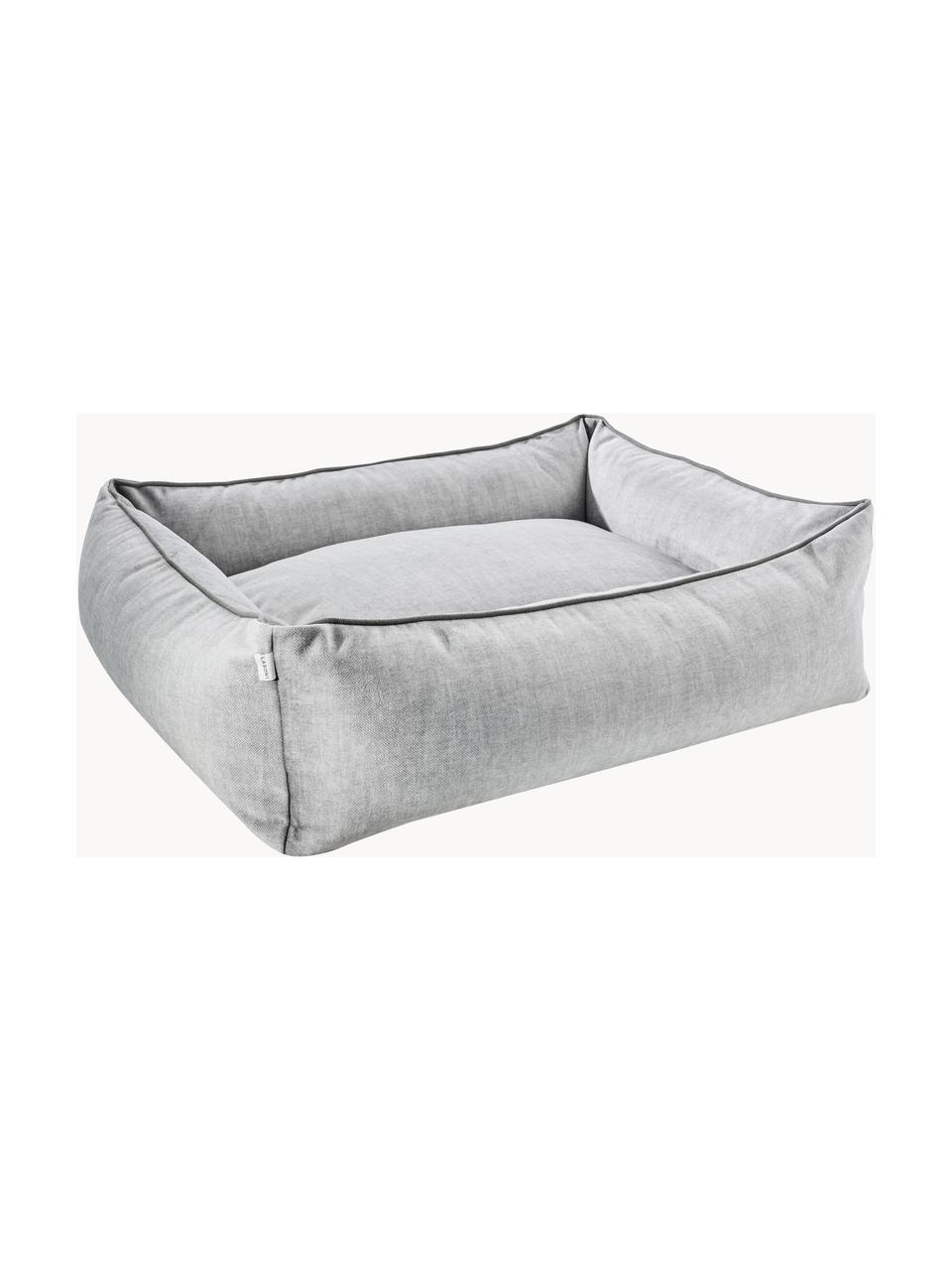 Samt-Hundebett Glam, verschiedene Größen, Bezug: Samt (100 % Polyester) De, Hellgrau, Dunkelgrau, B 68 x T 55 cm