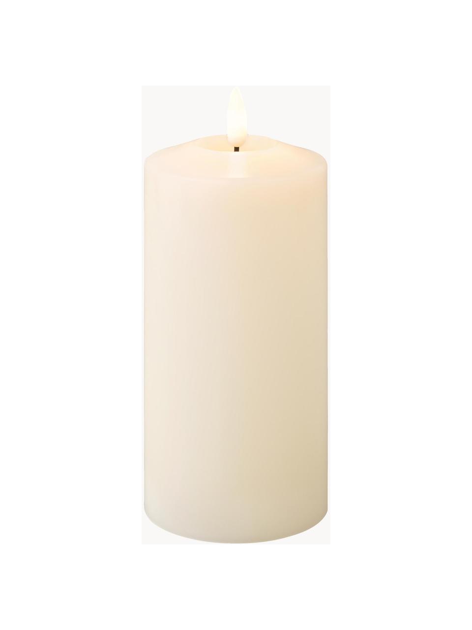 Velas LED de cera Boka, 2 uds., a pilas, 18 cm, Cera, Blanco crema, Ø 8 x Al 18 cm