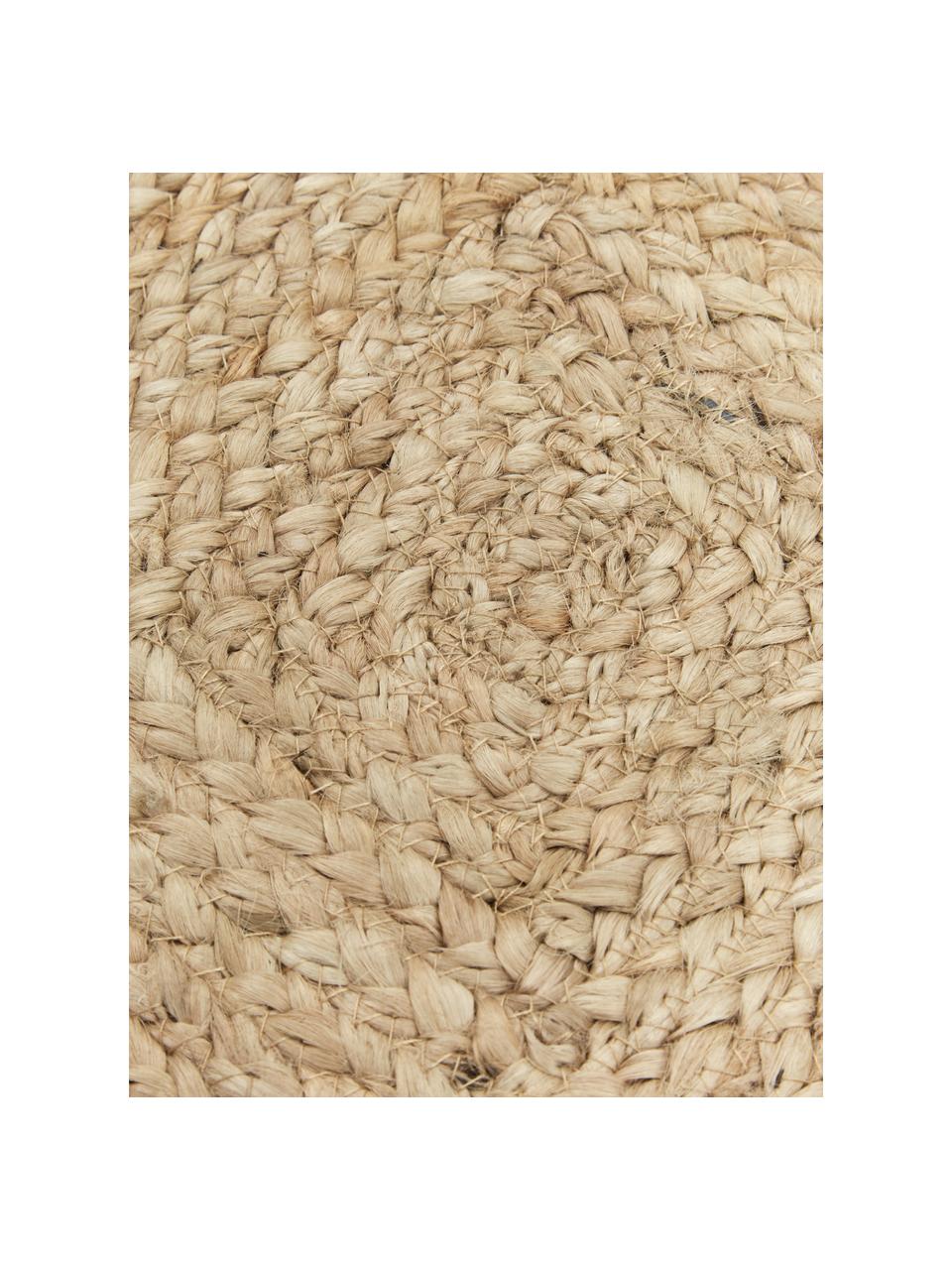 Jute-Kissenhülle Justina, Vorderseite: Jute, Rückseite: Baumwolle, Beige, B 45 x L 45 cm