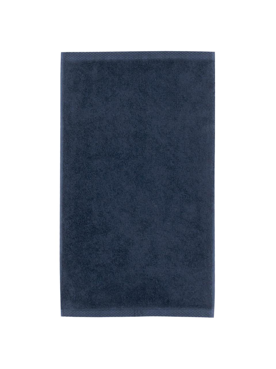 Eenkleurige handdoek Comfort, verschillende formaten, Donkerblauw, Gastendoekje, B 30 x L 50 cm, 2 stuks