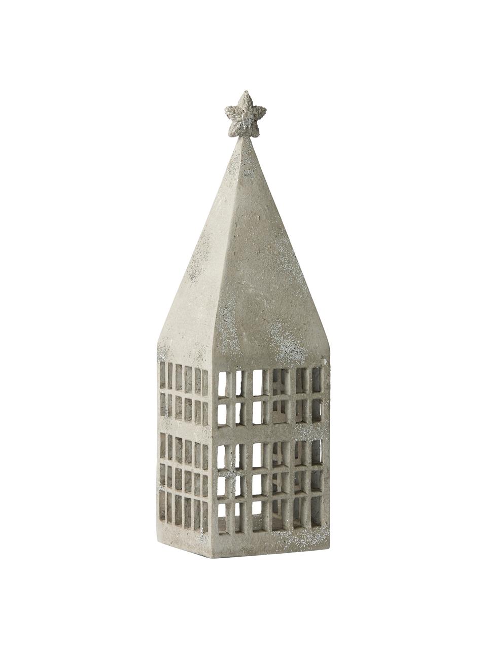 Lampáš Serafina House, Polymérová živica, Svetlosivá, odtiene striebornej, Š 10 x V 33 cm