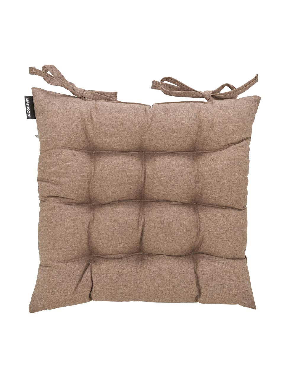Coussin de chaise taupe Panama, Taupe, larg. 45 x long. 45 cm