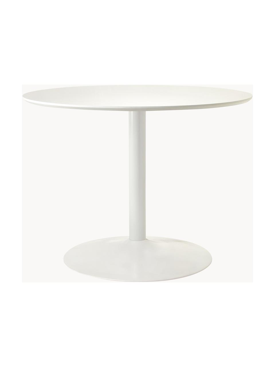 Mesa de comedor redonda Menorca, Ø 100 cm, Tablero: laminado de alta presión , Blanco, Ø 100 cm