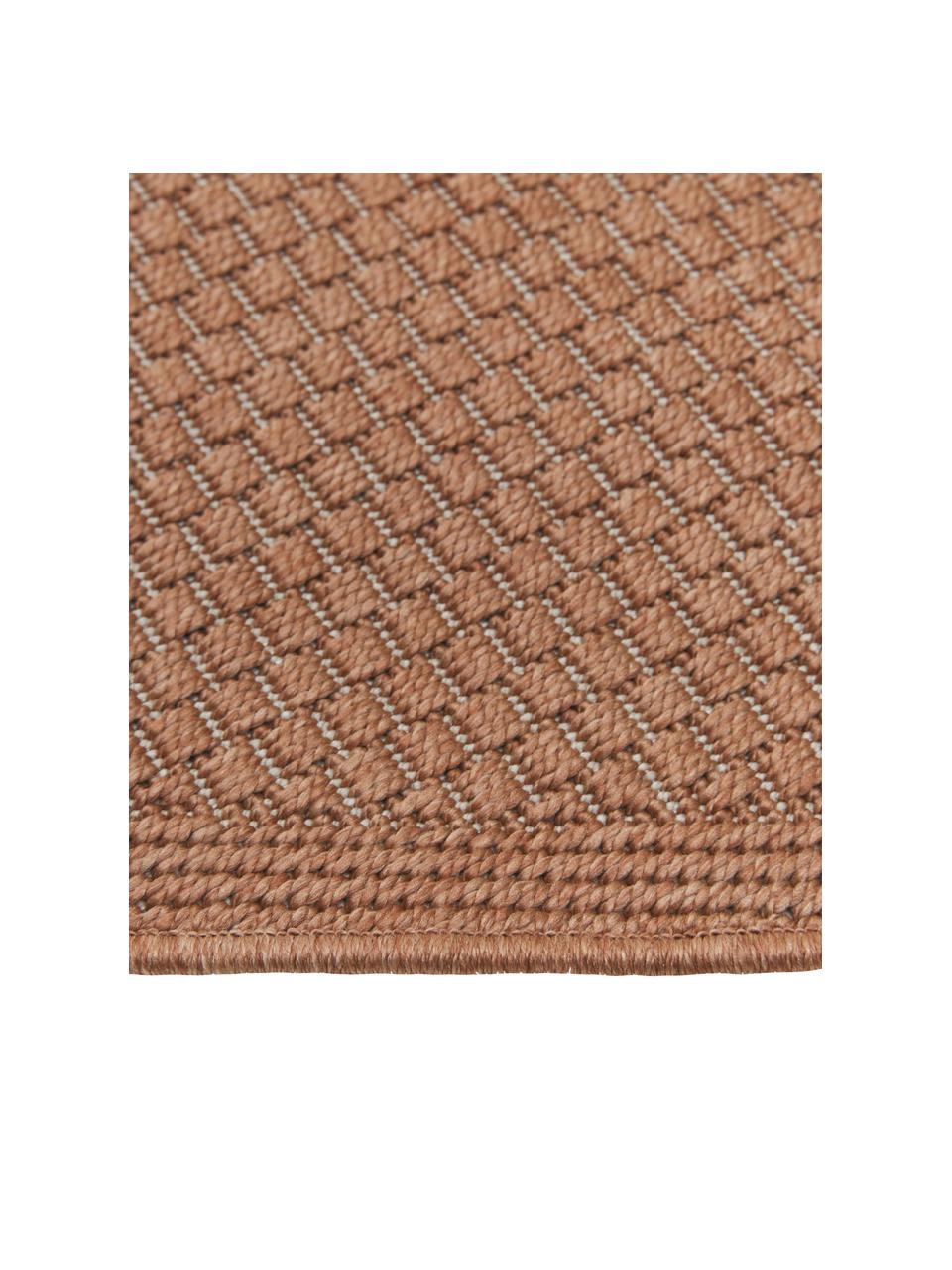 Rond in- en outdoor vloerkleed Toronto in terracotta, 100% polypropyleen, Terracotta, Ø 120 cm (maat S)