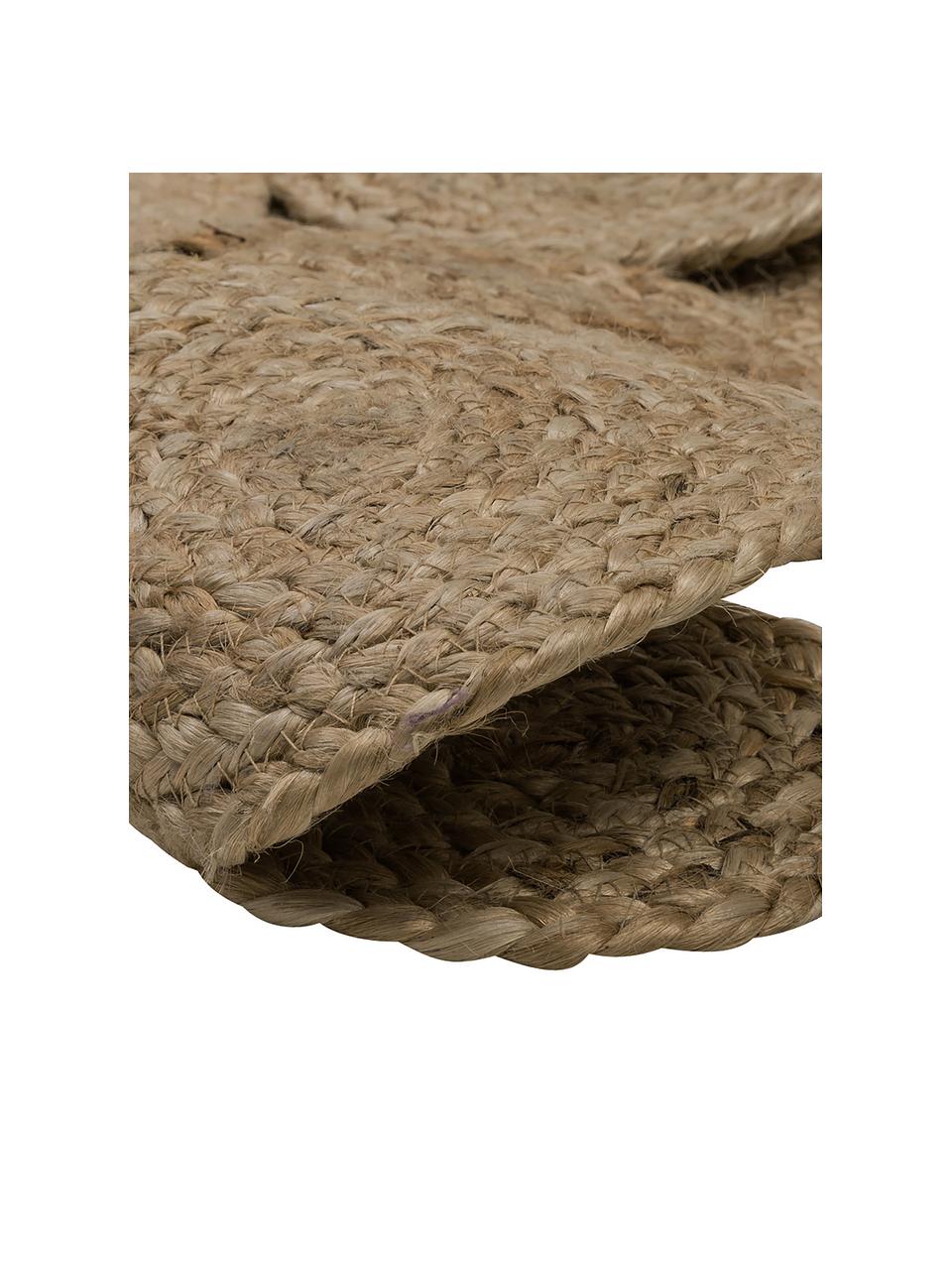 Okrągły ręcznie wykonany dywan z juty w stylu boho Niago, 100% juta, Beżowy, ∅ 150 cm (Rozmiar M)