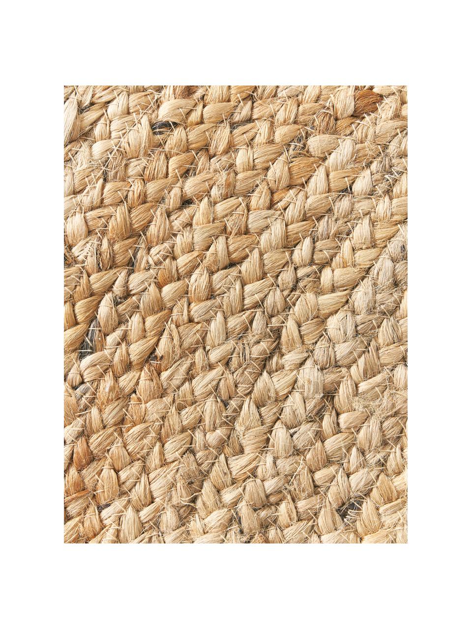 Runder Jute-Teppich Niago, handgefertigt, 100 % Jute, Braun, Ø 150 cm (Größe M)