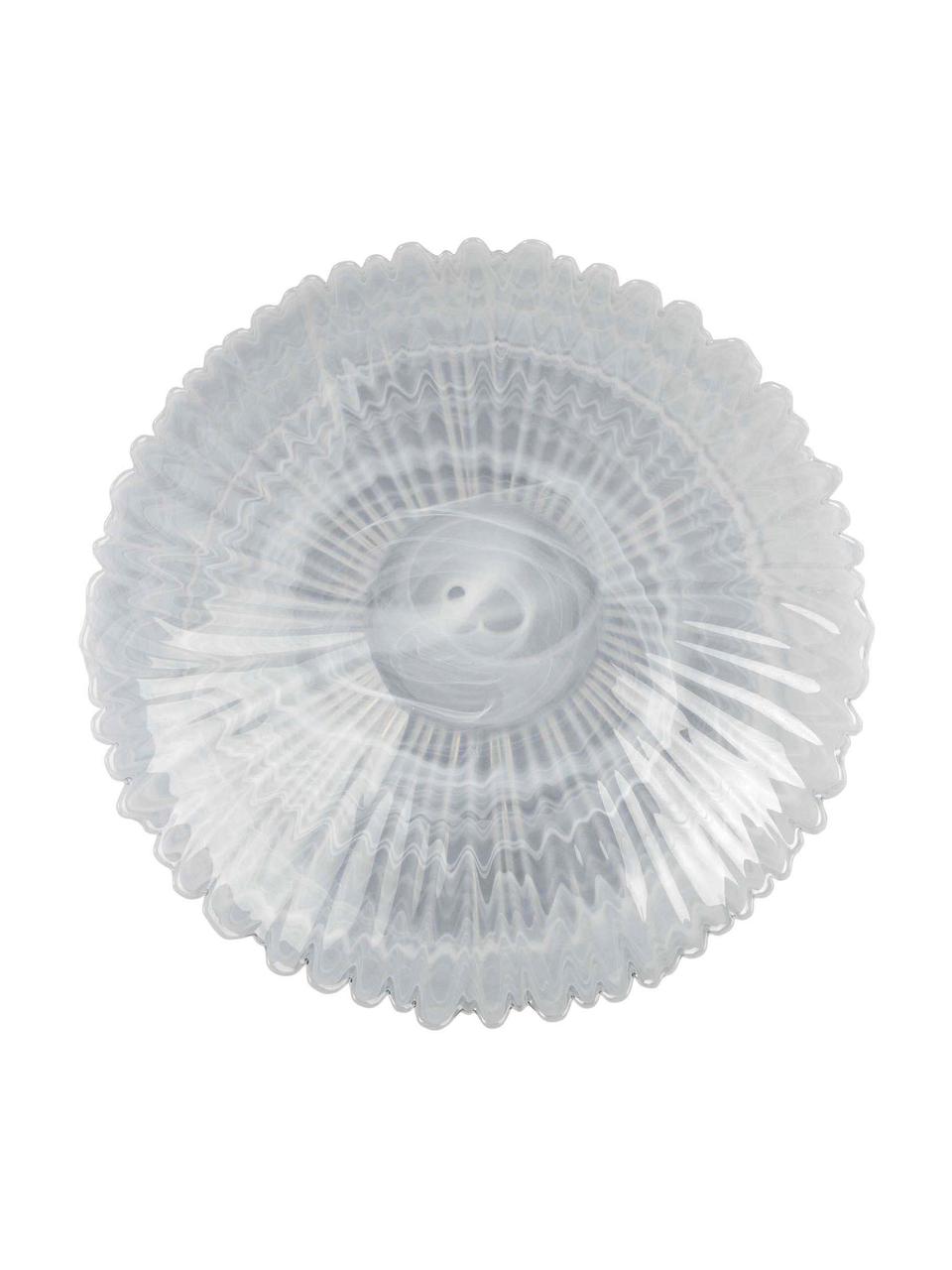 Półmisek ze szkła Fleur, Szkło, Biały, Ø 38 cm