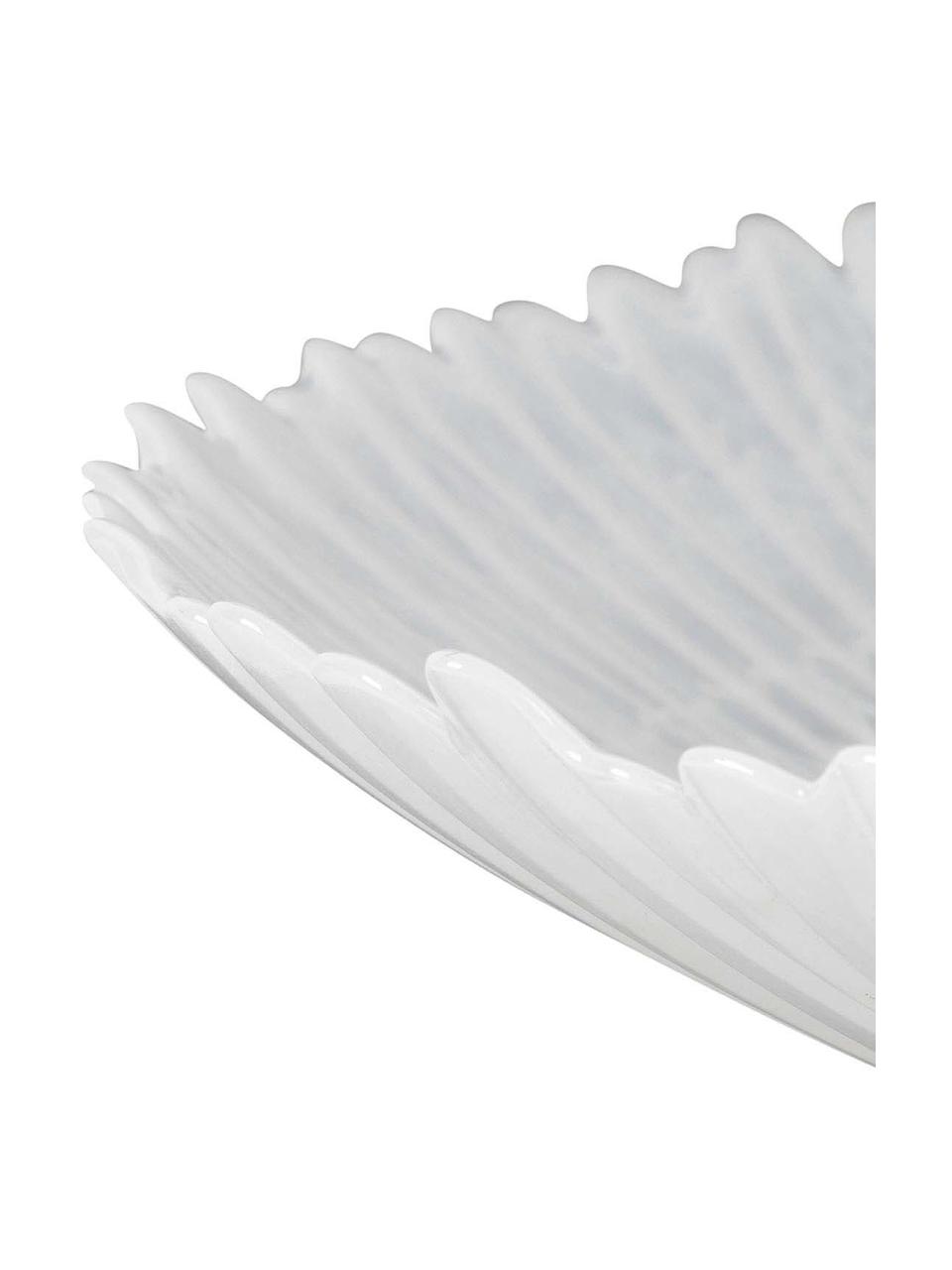 Glas-Servierschale Fleur, Glas, Weiß, Ø 38 cm