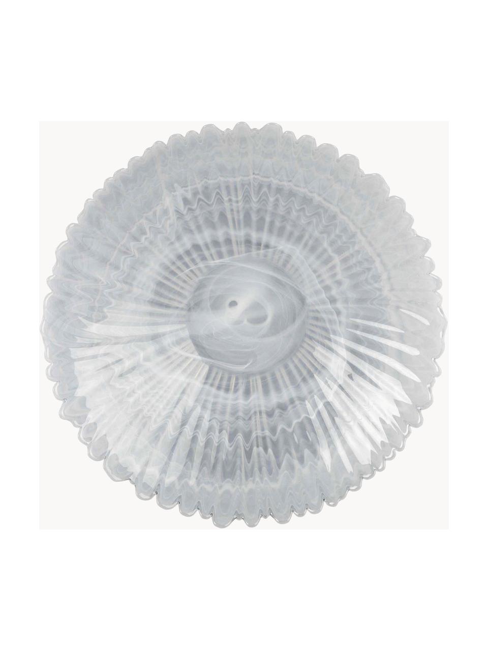 Saladier en verre Fleur, Verre, Blanc, Ø 38 cm