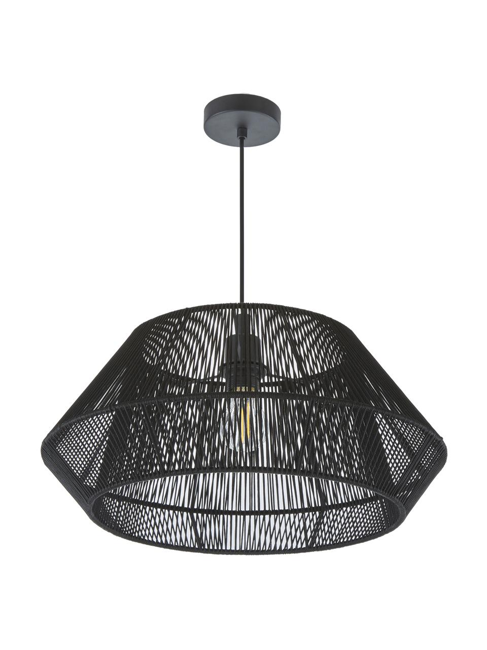 Lampa wisząca Hadi, Czarny, Ø 48 x W 22 cm