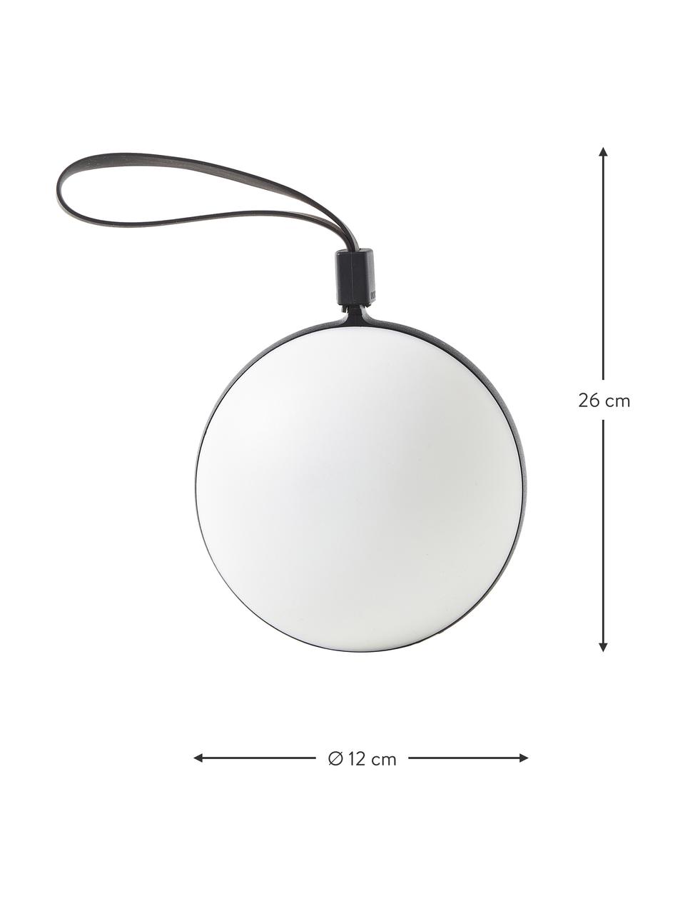 Mobiele dimbare outdoor tafellamp Bring To-Go 12, Lamp: kunststof, Wit, zwart, Ø 12 x H 26 cm