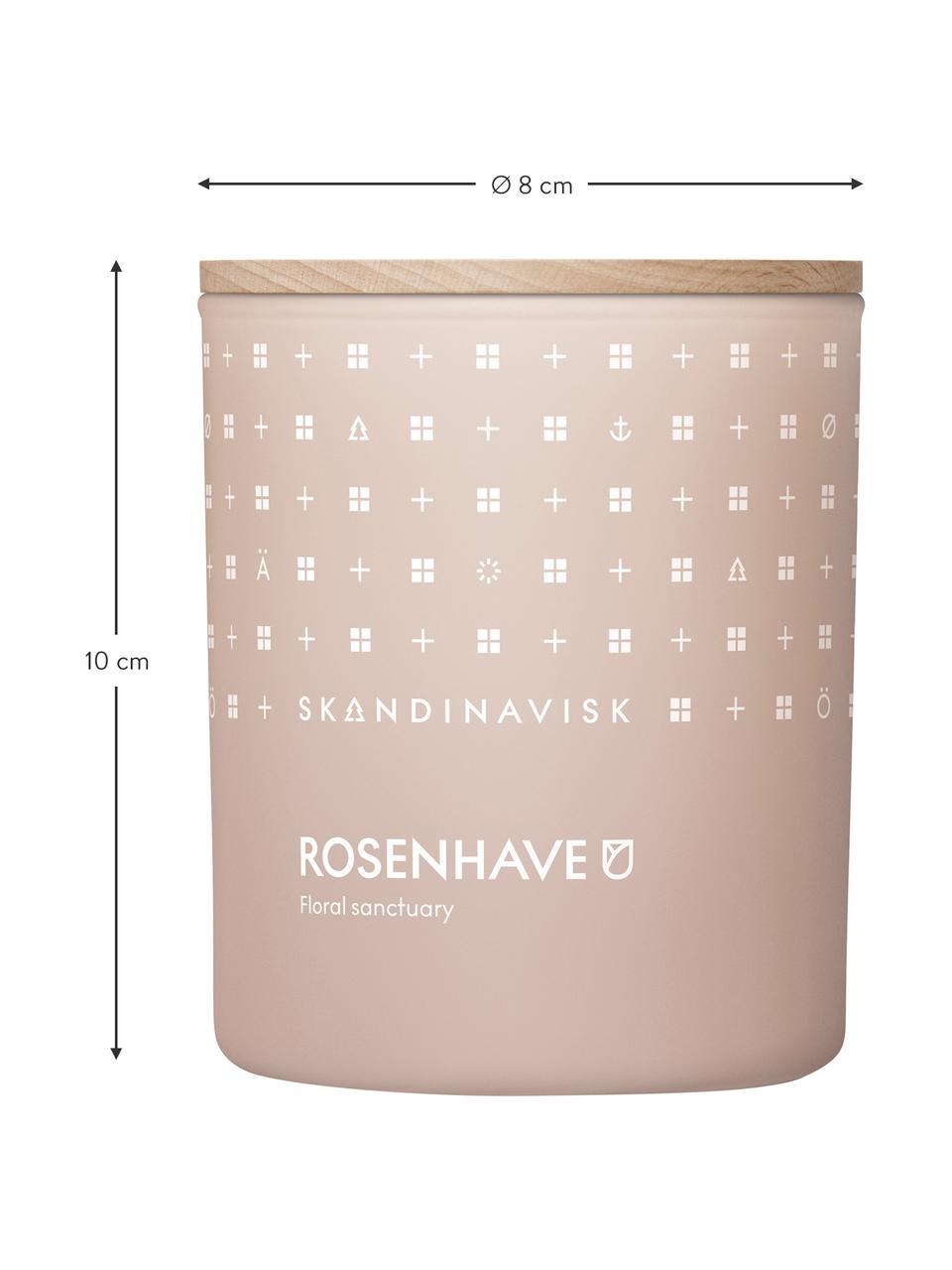 Bougie parfumée Rosenhave (rose, fleur de sureau, géranium), Rose, fleur de sureau, géranium, Ø 8 x haut. 10 cm