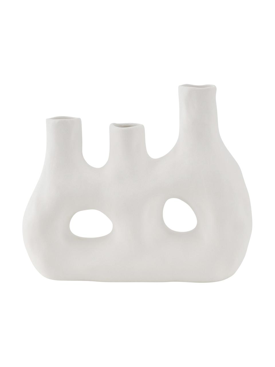 Dizajnová váza Tripple, Porcelán, Biela, Š 26 x V 23 cm