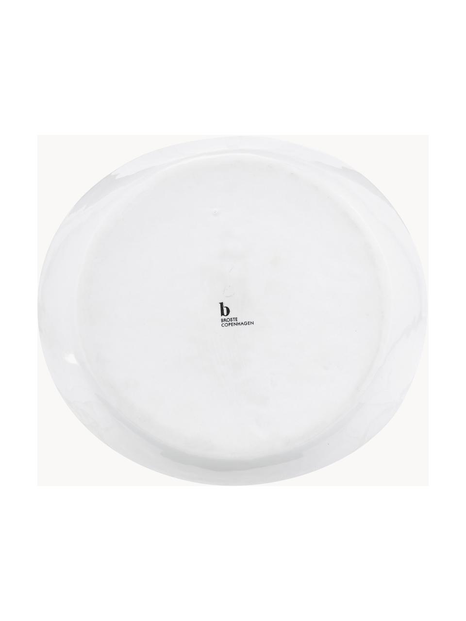 Handgemachte Porzellan-Servierschale Salt, Porzellan, Weiß, B 24 x H 4 cm