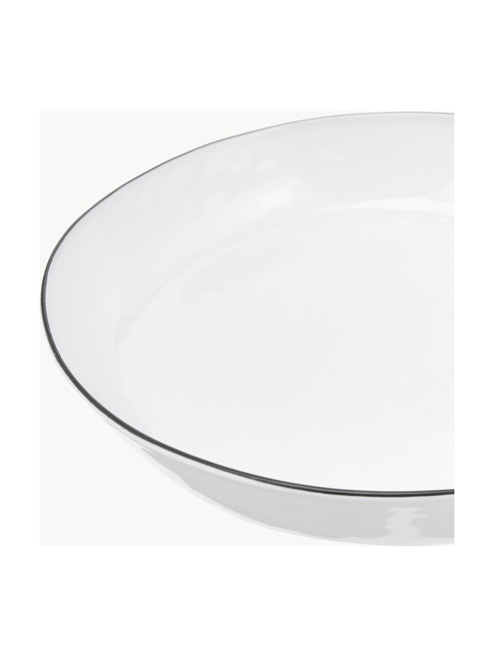 Ručně vyrobená porcelánová servírovací mísa Salt, Porcelán, Bílá, Š 24 cm, V 4 cm