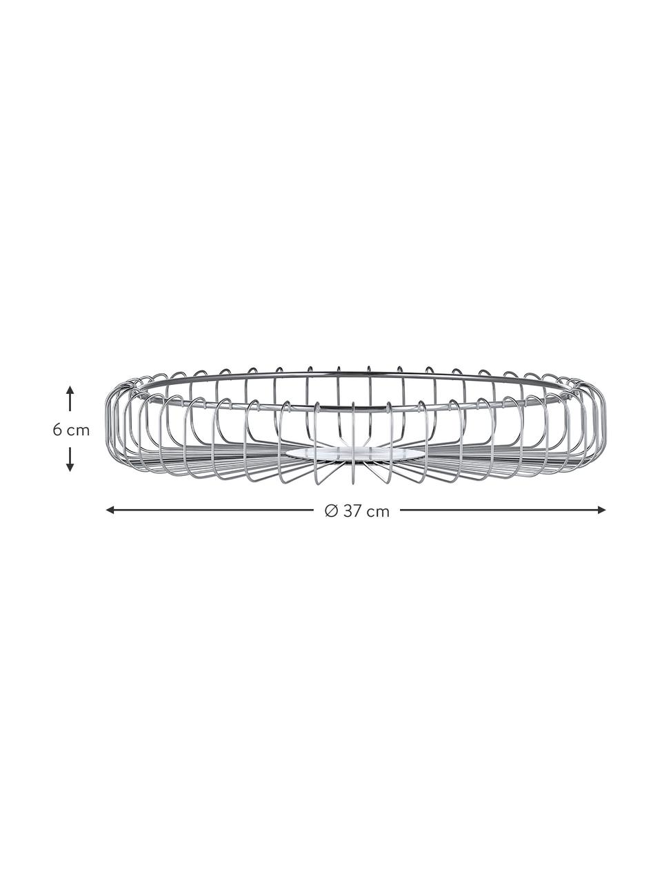 Cestino per pane cromato Estra, Acciaio cromato, Cromato, Ø 37 x Alt. 6 cm